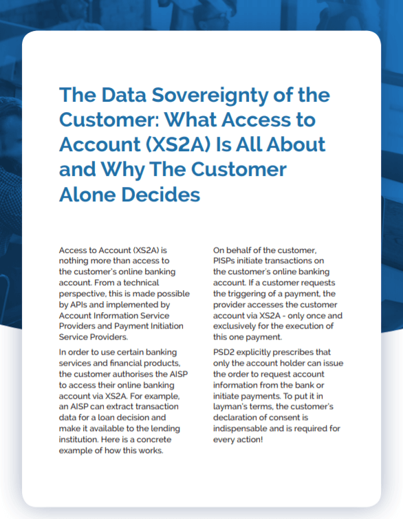 What is XS2A?